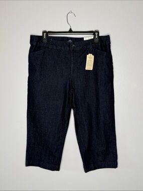 St. John's Bay Dark Blue Denim Capri's Size 12
